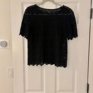 J. Crew Black Lace Women's Blouse